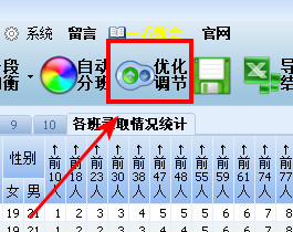 指标优化调节功能按钮
